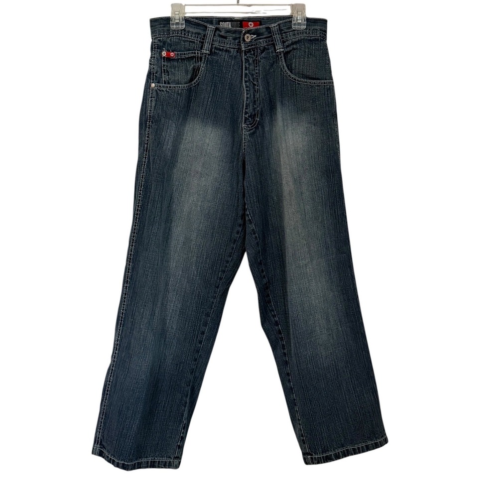 Southpole Y2K Baggy Wide Leg Jeans Mens 32 Blue Denim Streetwear Hip Hop VTG.